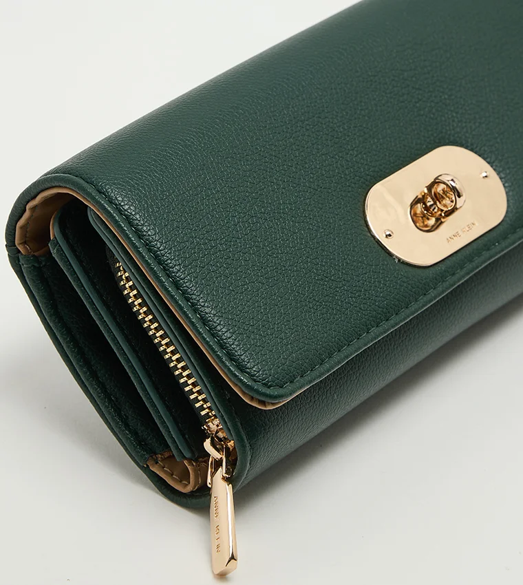 ANNE KLEIN  Anne Klein Twist Lock Flap Wallet for Women | Best Price UAE